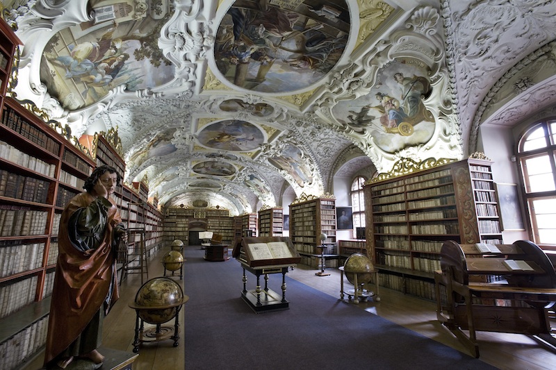 Strahov Theological Hall - Original Baroque Cabinets, Prague